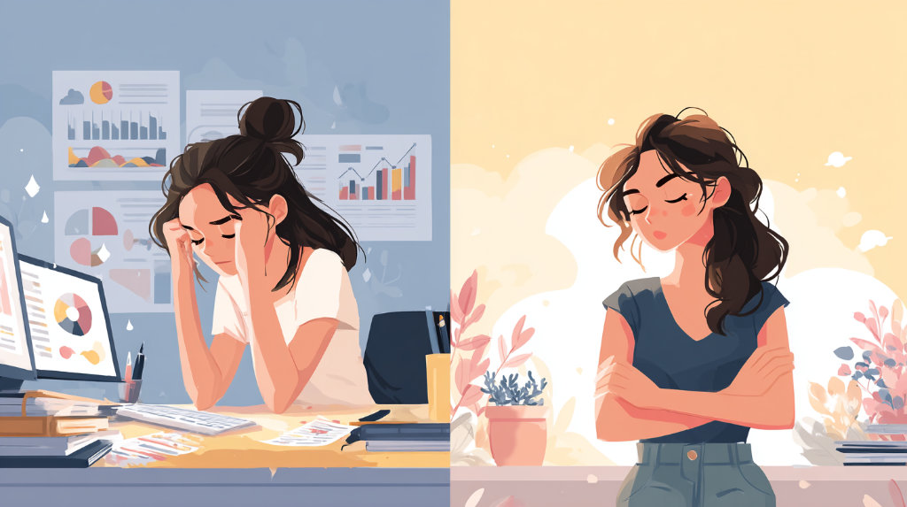 Left: overwhelming UI — Right: clear SEO insight